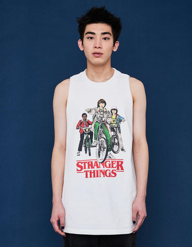 STRANGER THINGS × little sunny bite Big Tank top / WHITE