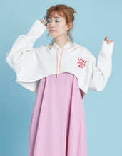画像をギャラリービューアに読み込む, Short logo hoodie / WHITE