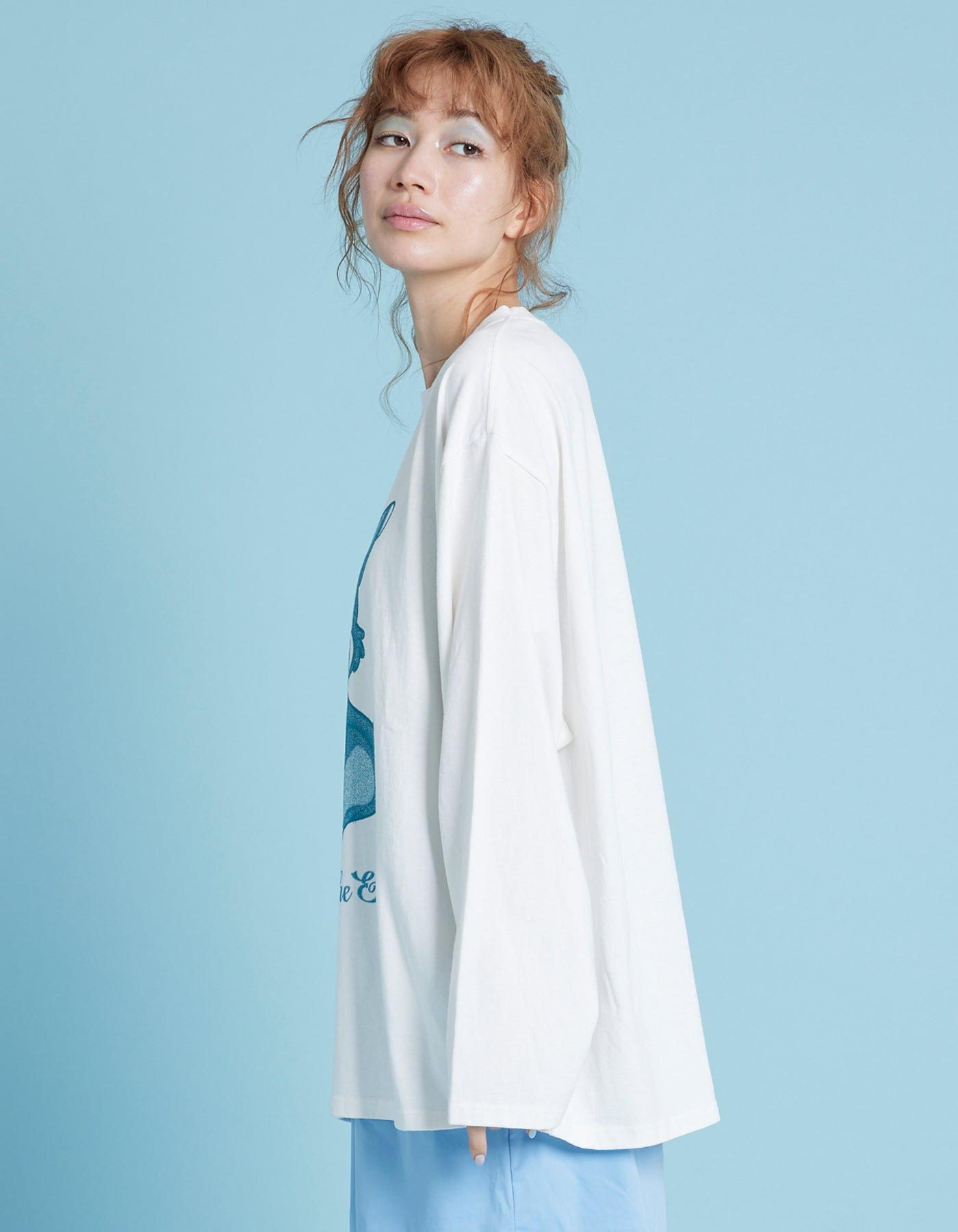 little sunny bite (リトルサニーバイト) Thumper long tee / WHITE