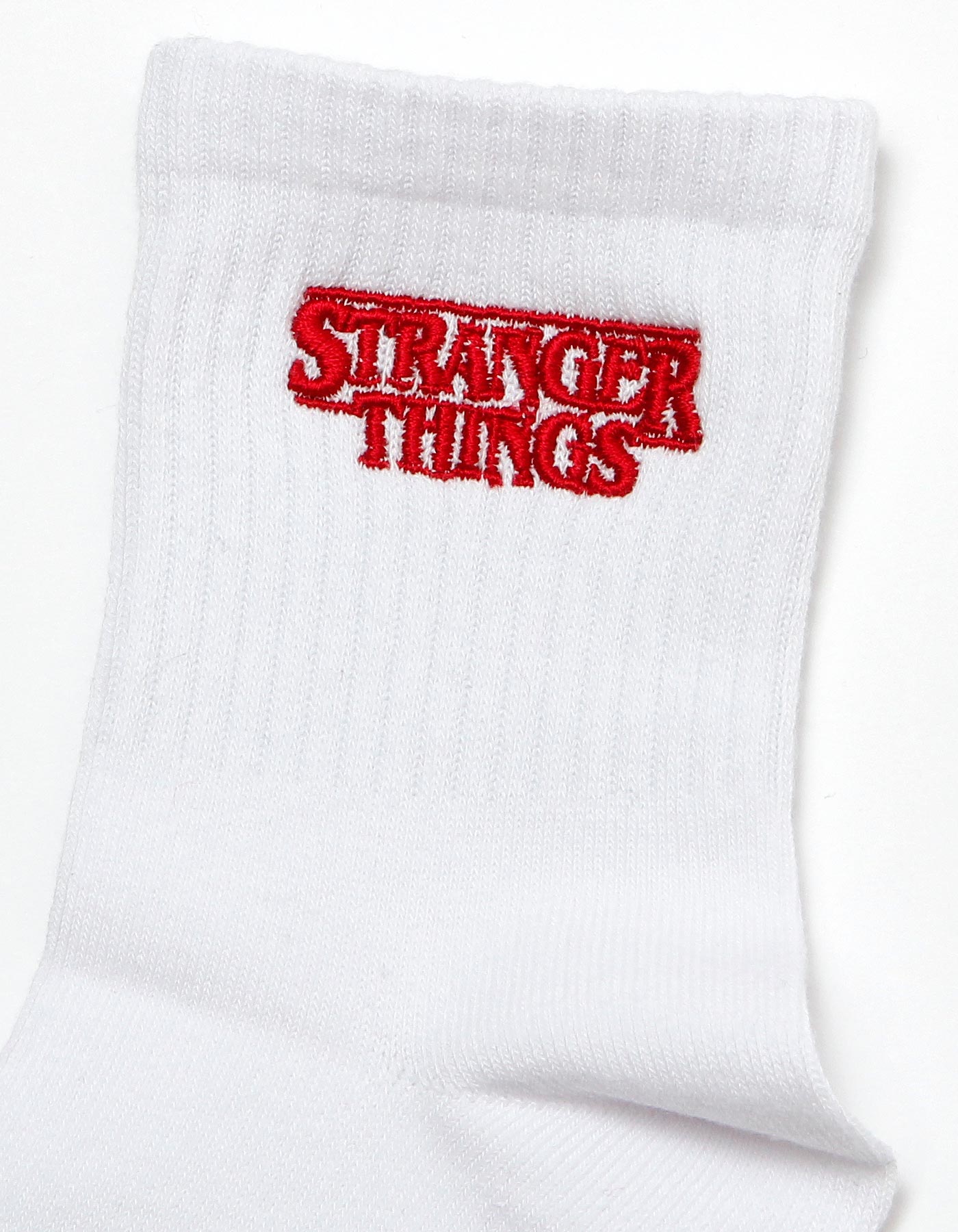 STRANGER THINGS × little sunny bite Logo socks / WHITE