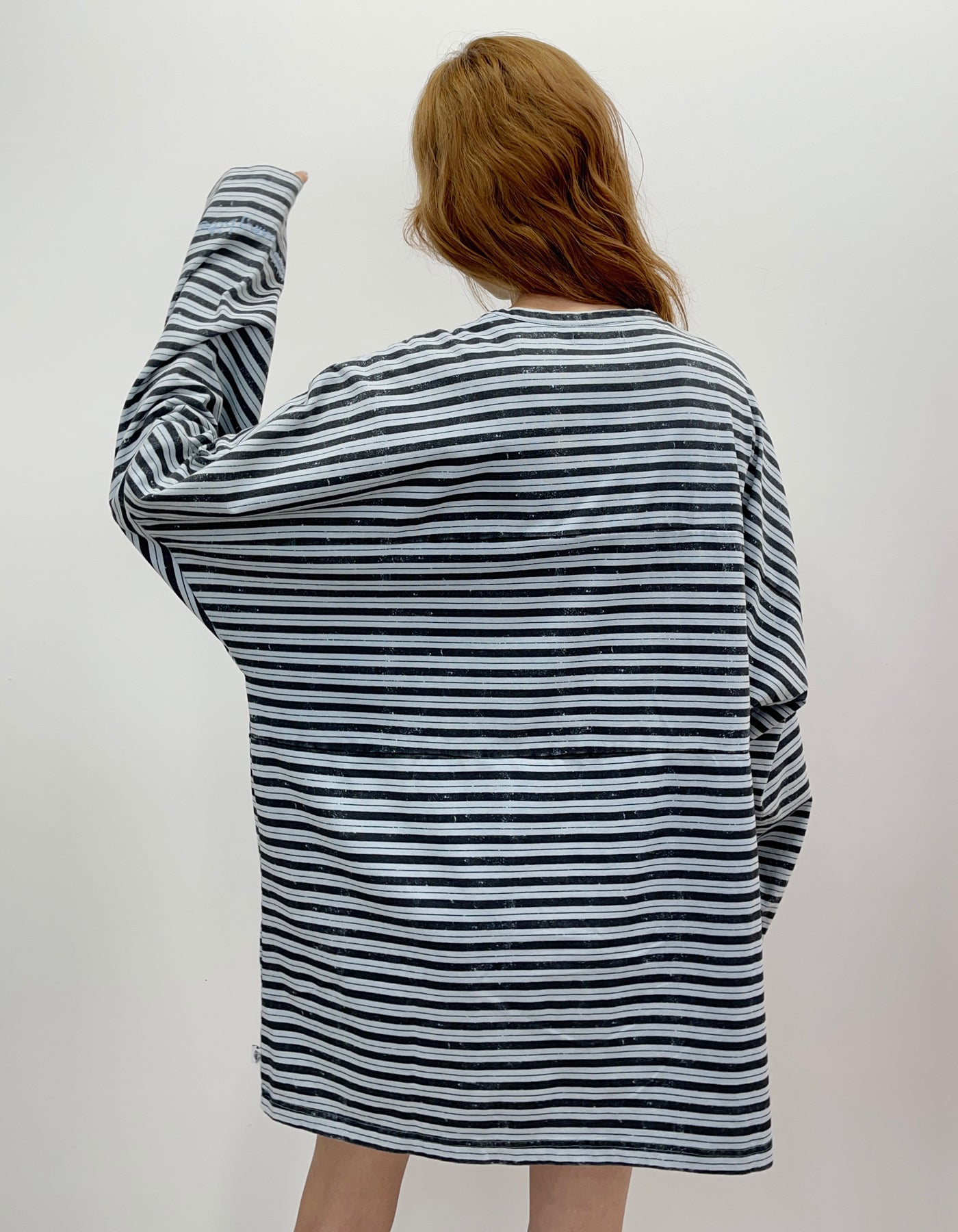 Little Sunny Bite】Stripe big long tee-