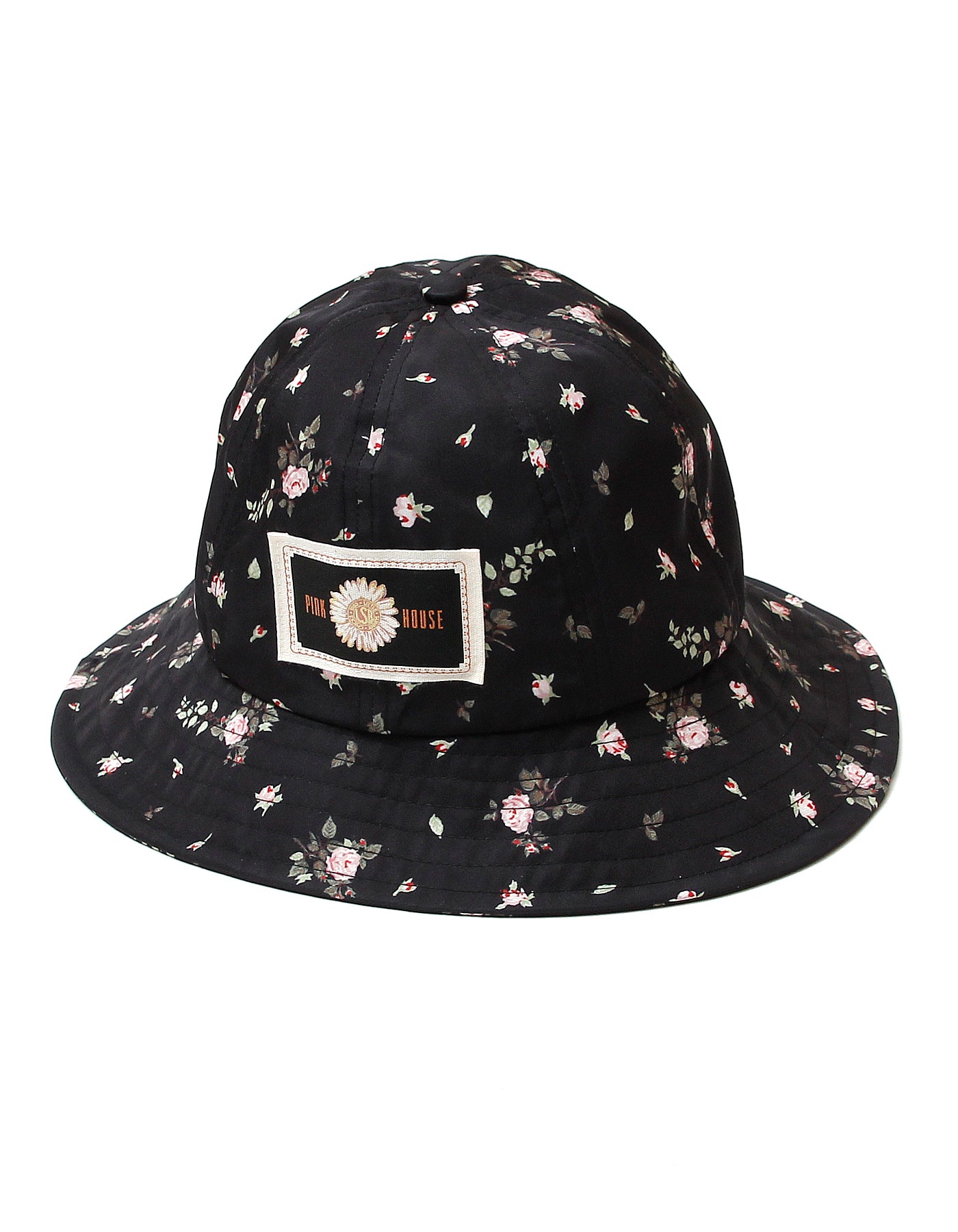 little sunny bite と pink house LSB floral hat / BLACK