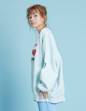 画像をギャラリービューアに読み込む, Message big sweat top / BLUE