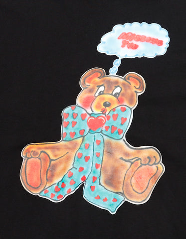 little sunny bite x anna hofmann Bear hoodie / BLACK