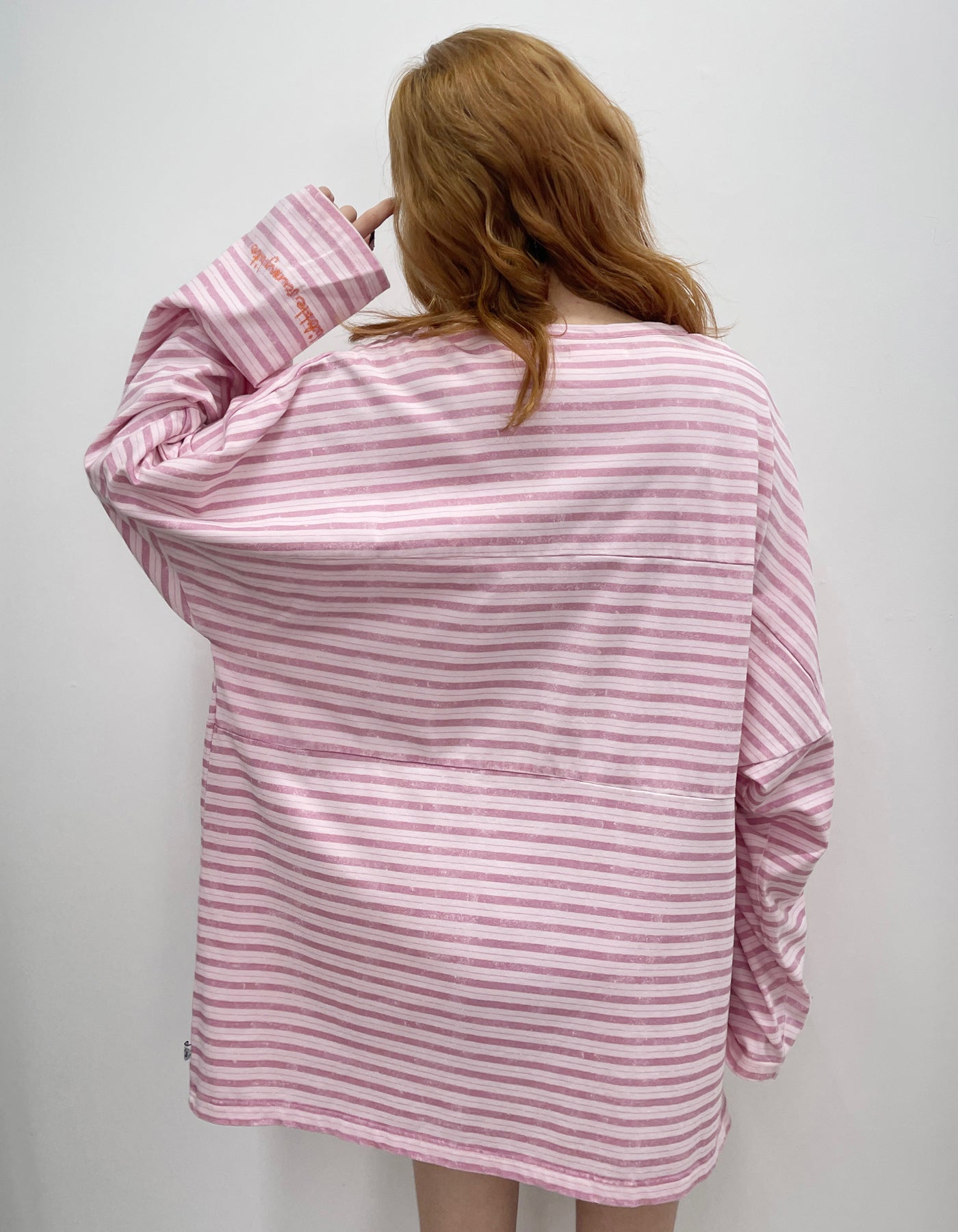 little sunny bite (リトルサニーバイト)Stripe big long tee / PINK