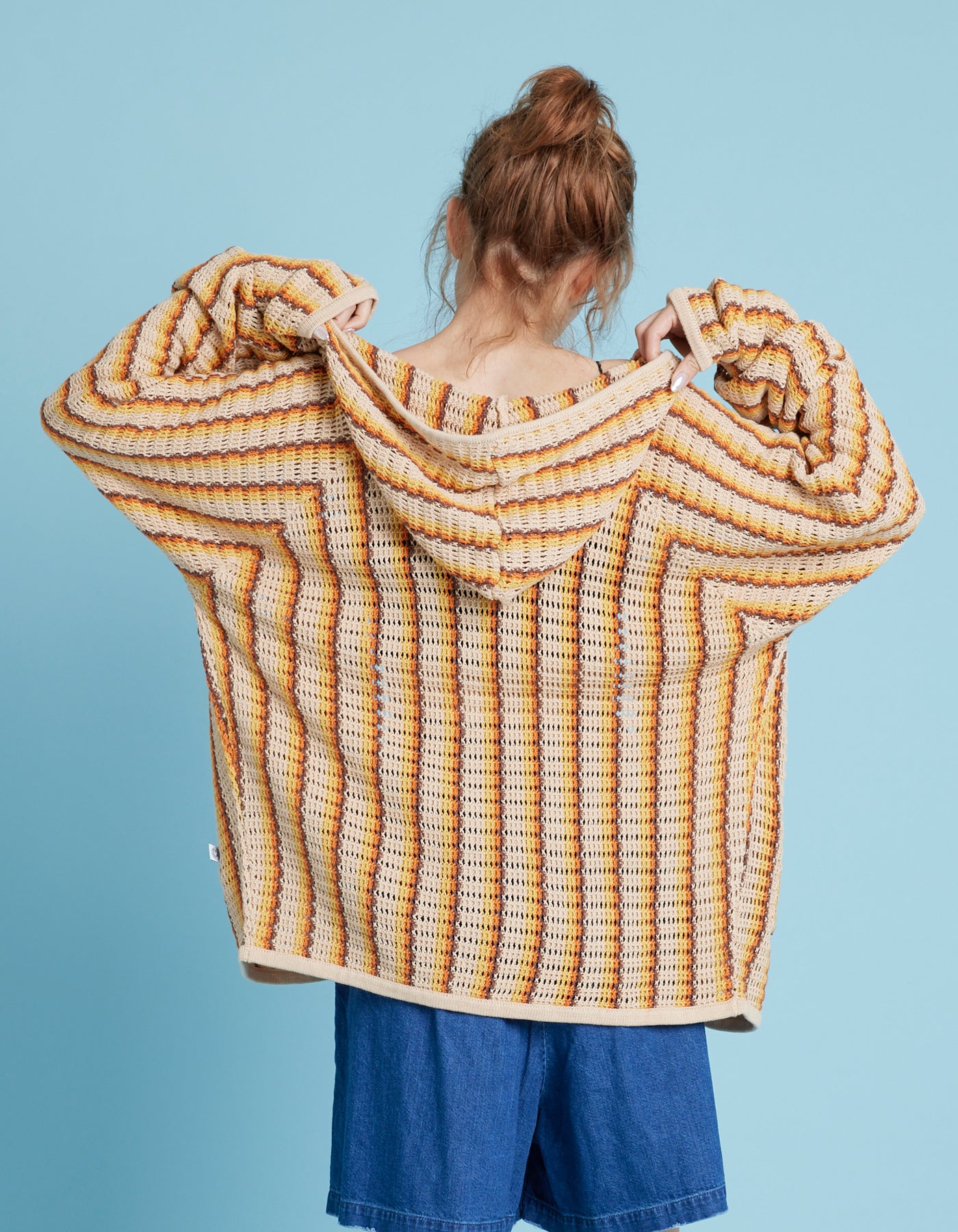 Knitting hoodie / BEIGE