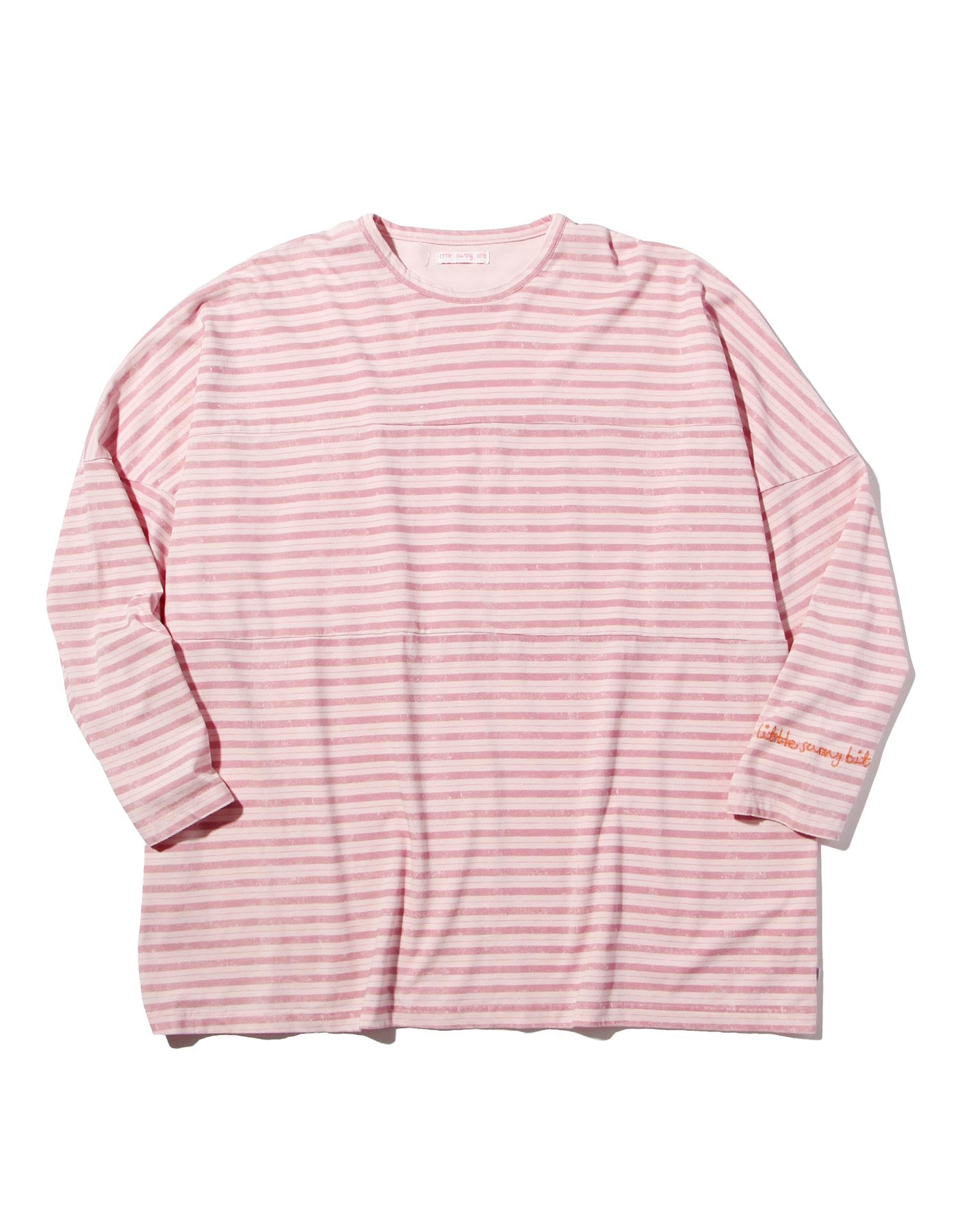 little sunny bite (リトルサニーバイト)Stripe big long tee / PINK