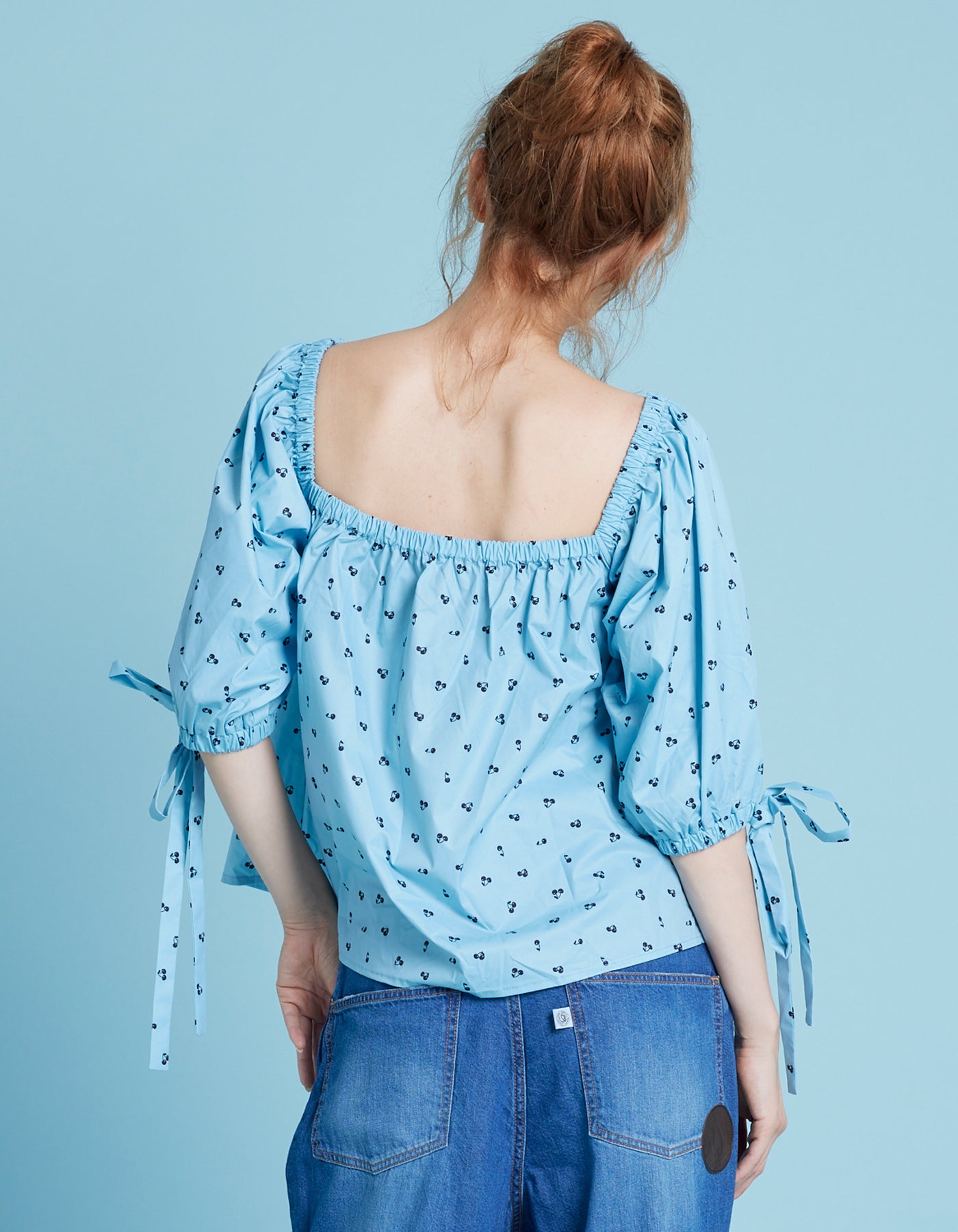 Cherry mini blouse / BLUE