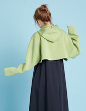画像をギャラリービューアに読み込む, Short logo hoodie / GREEN