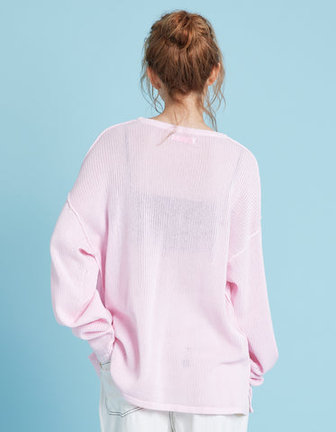Bear knit top / PINK