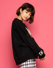 画像をギャラリービューアに読み込む, little sunny bite と pink house Dog print sweat top / BLACK