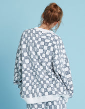 画像をギャラリービューアに読み込む, Checker sweat top / WHITE