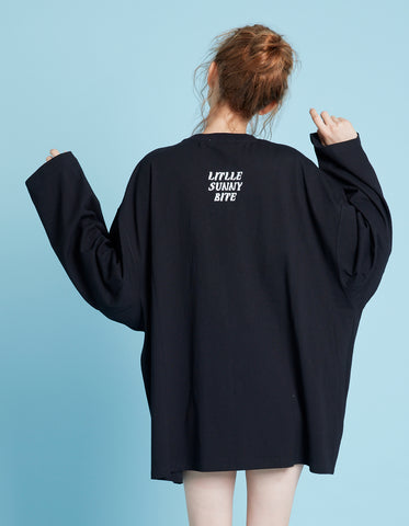 Bear long tee / BLACK