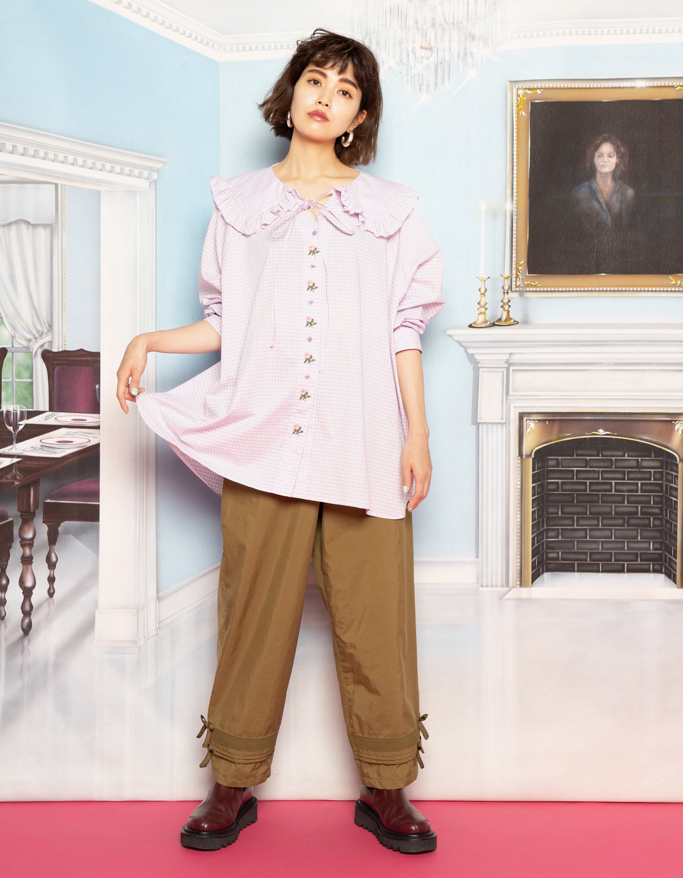 little sunny bite と pink house Girly pants / KHAKI