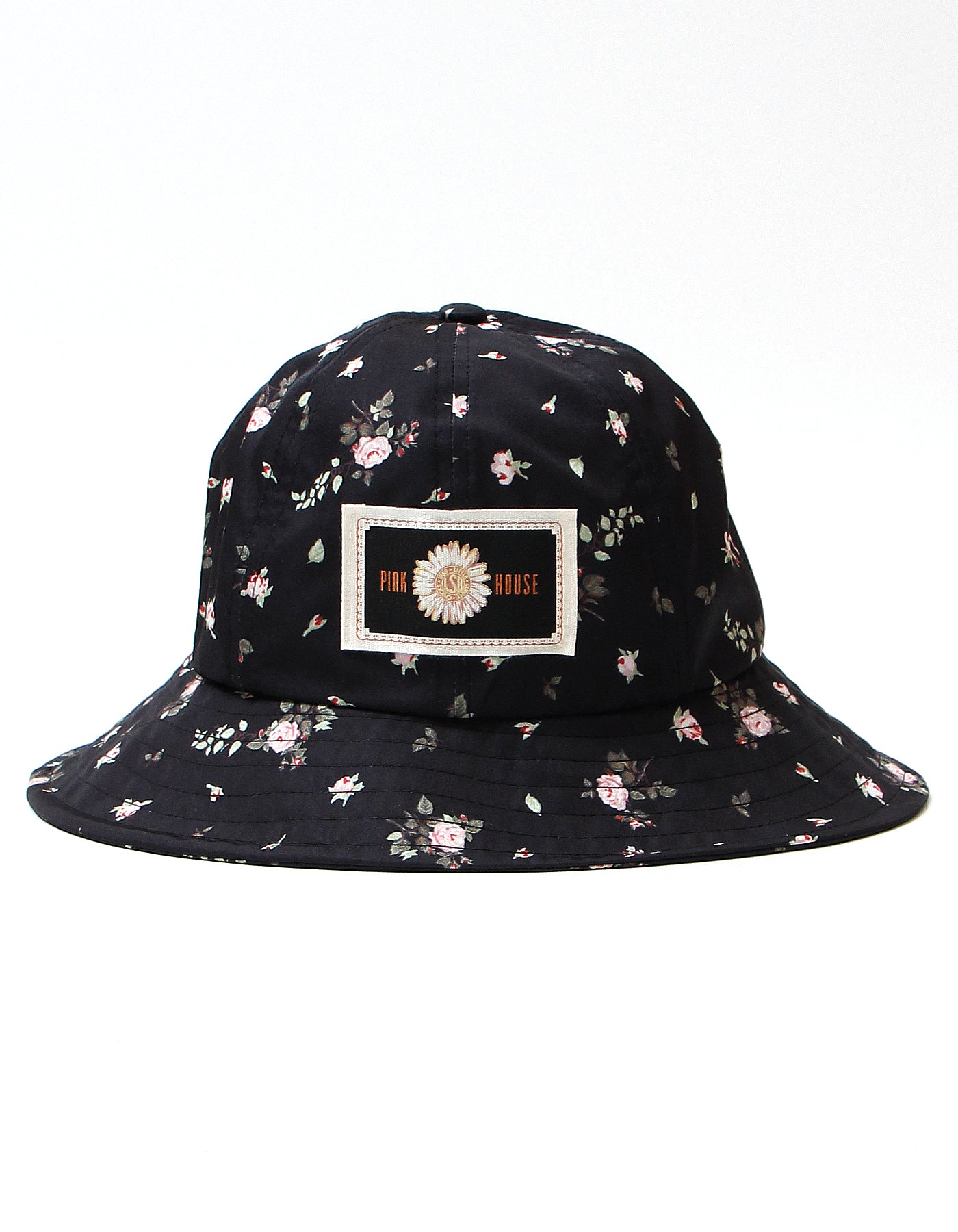 little sunny bite と pink house LSB floral hat / BLACK
