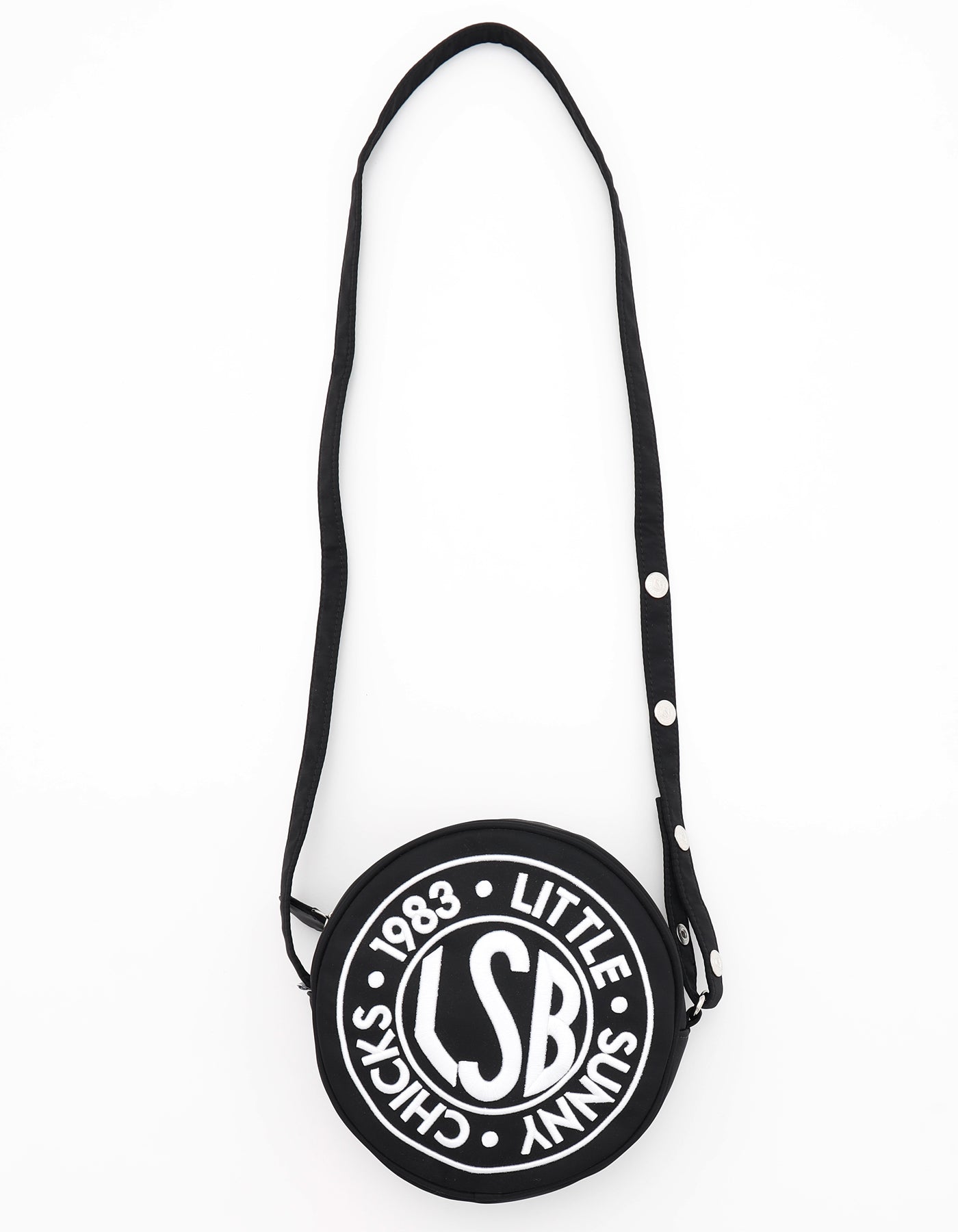 LSB logo nylon shoulder bag / BLACK