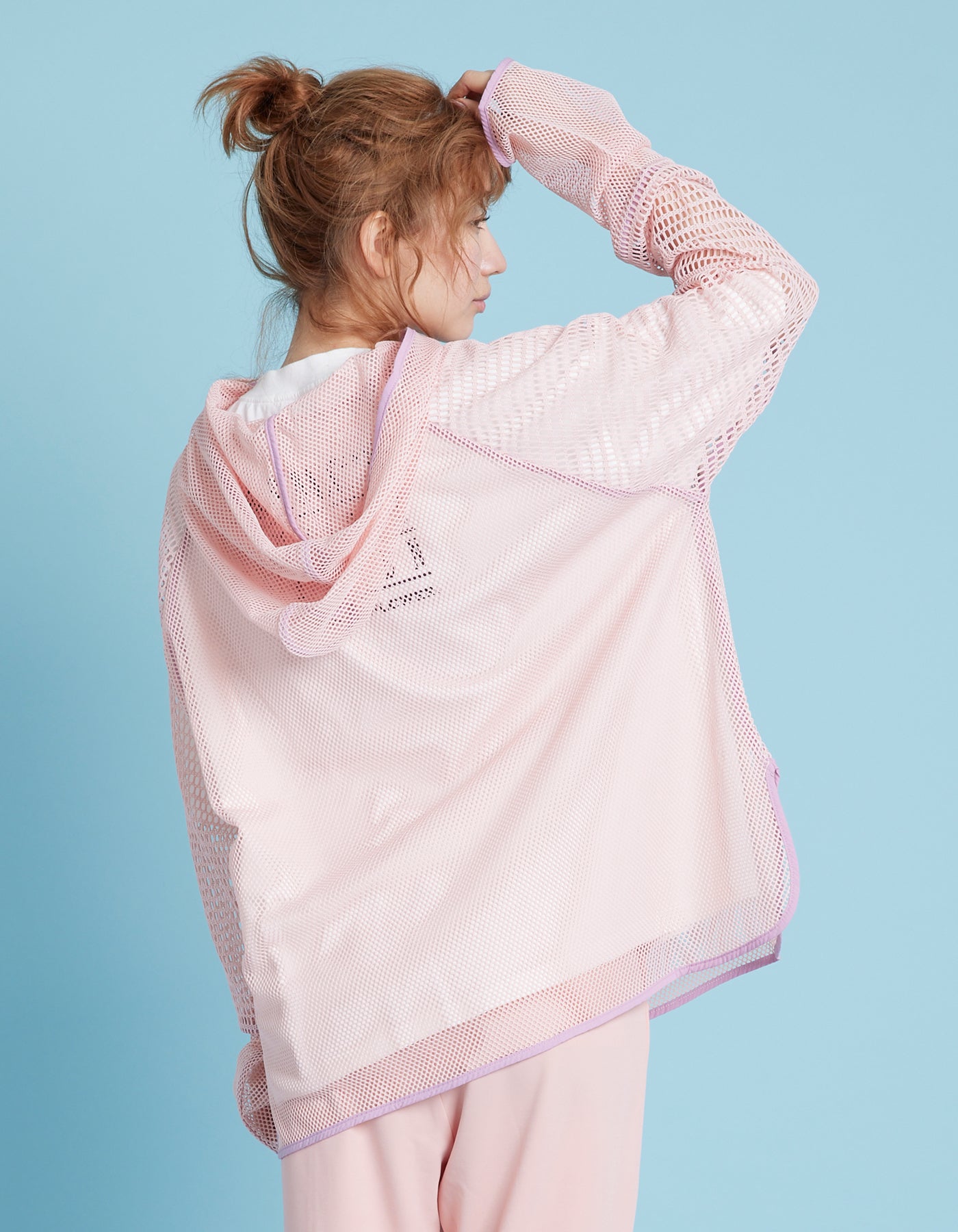 Mesh hoodie / PINK