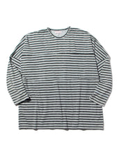 画像をギャラリービューアに読み込む, Stripe big long tee / BLUE