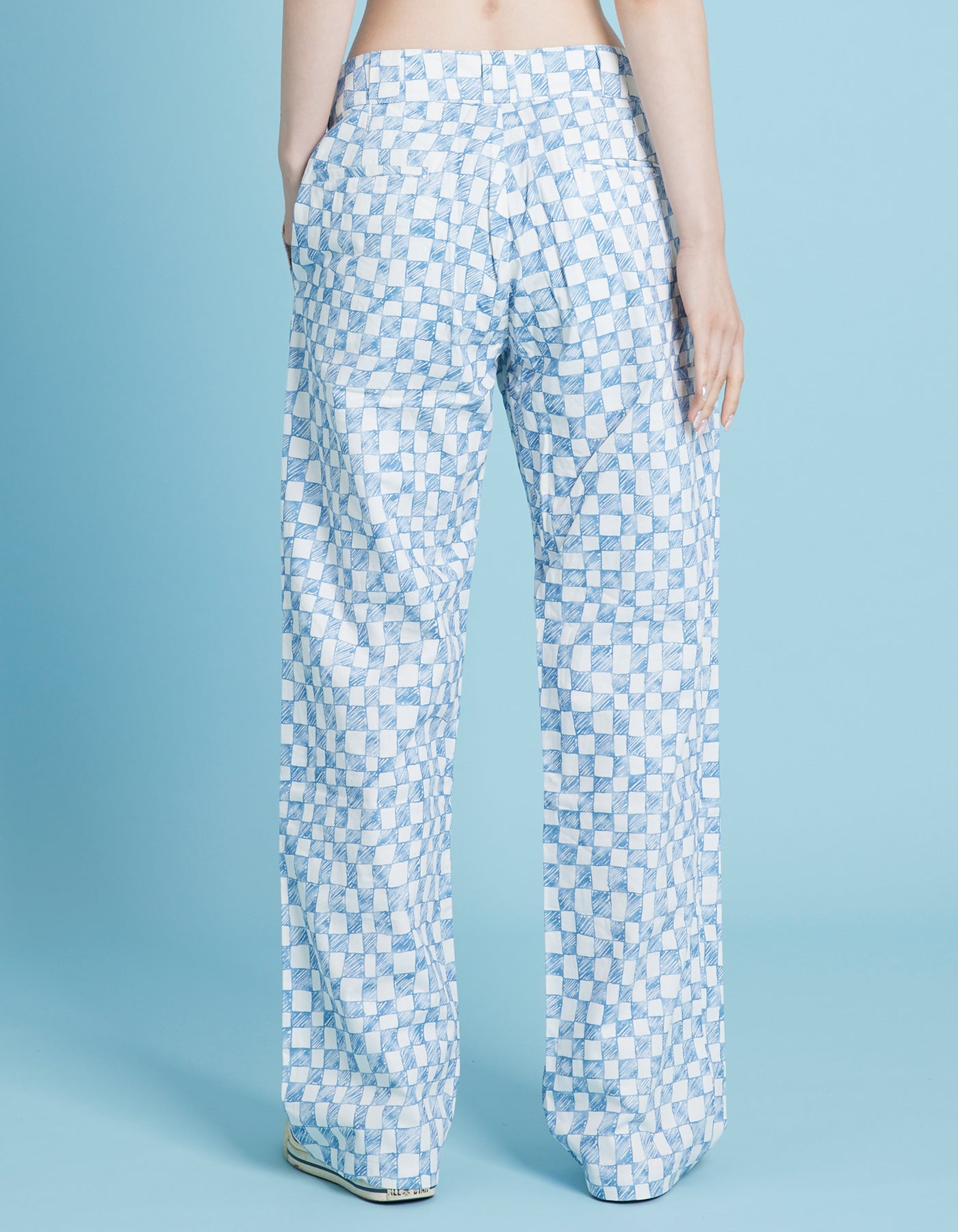 Checker pants / BLUE