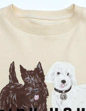 画像をギャラリービューアに読み込む, little sunny bite と pink house Dog print sweat top / WHITE