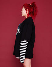 画像をギャラリービューアに読み込む, STRANGER THINGS × little sunny bite Fake layered photo long tee / BLACK