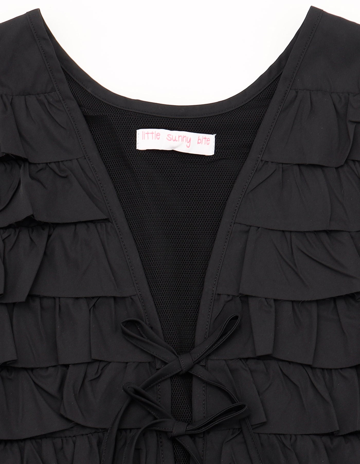 Frill vest / BLACK