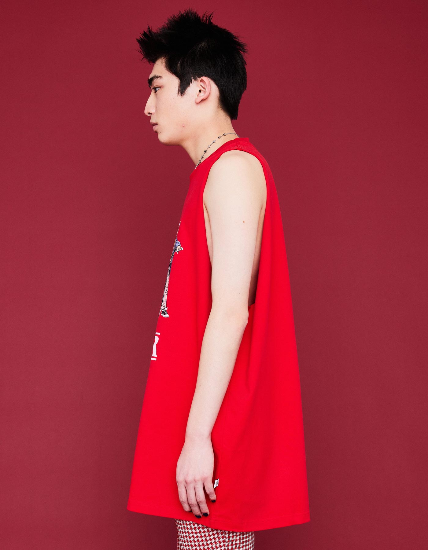 STRANGER THINGS × little sunny bite Big Tank top / RED