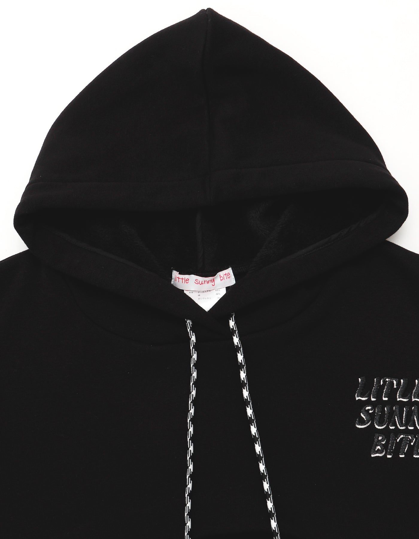Short logo hoodie / BLACK