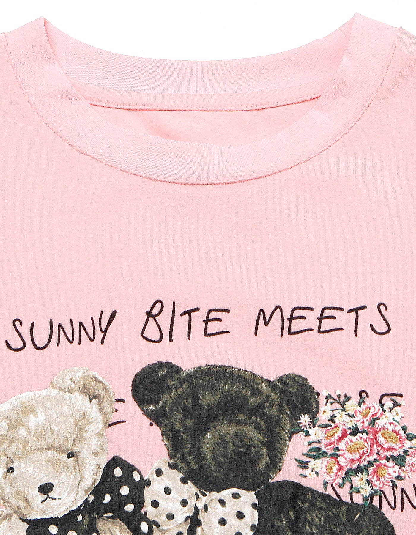 little sunny bite と pink house Bear message big tee / PINK