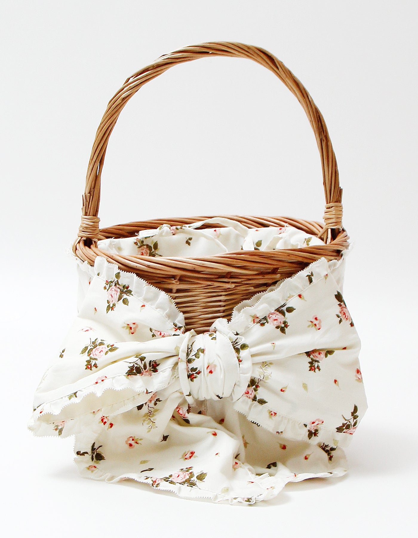 little sunny bite と pink house Ribbon basket bag / IVORY