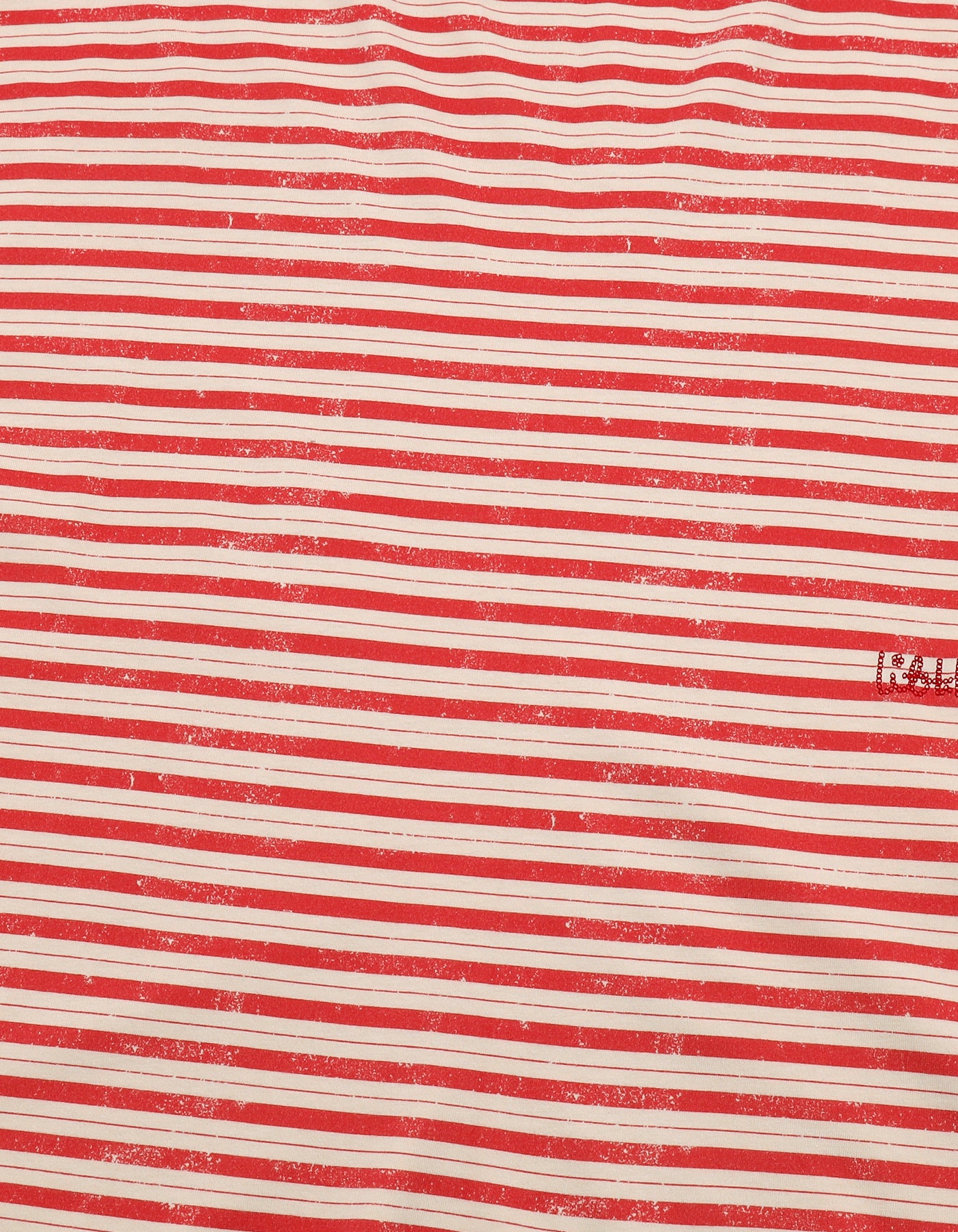Stripe big tee / RED