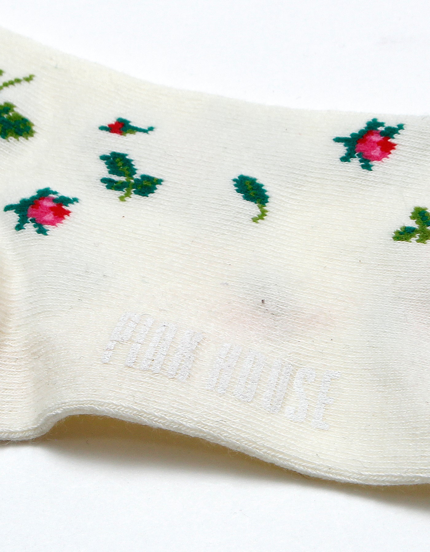 little sunny bite と pink house LSB floral socks / IVORY