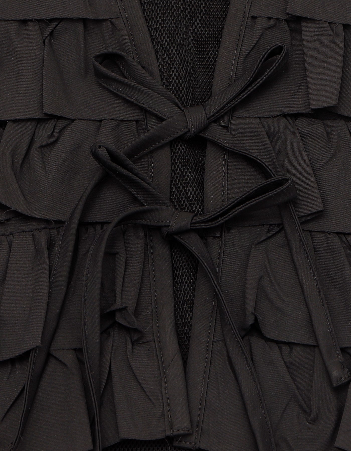 Frill vest / BLACK