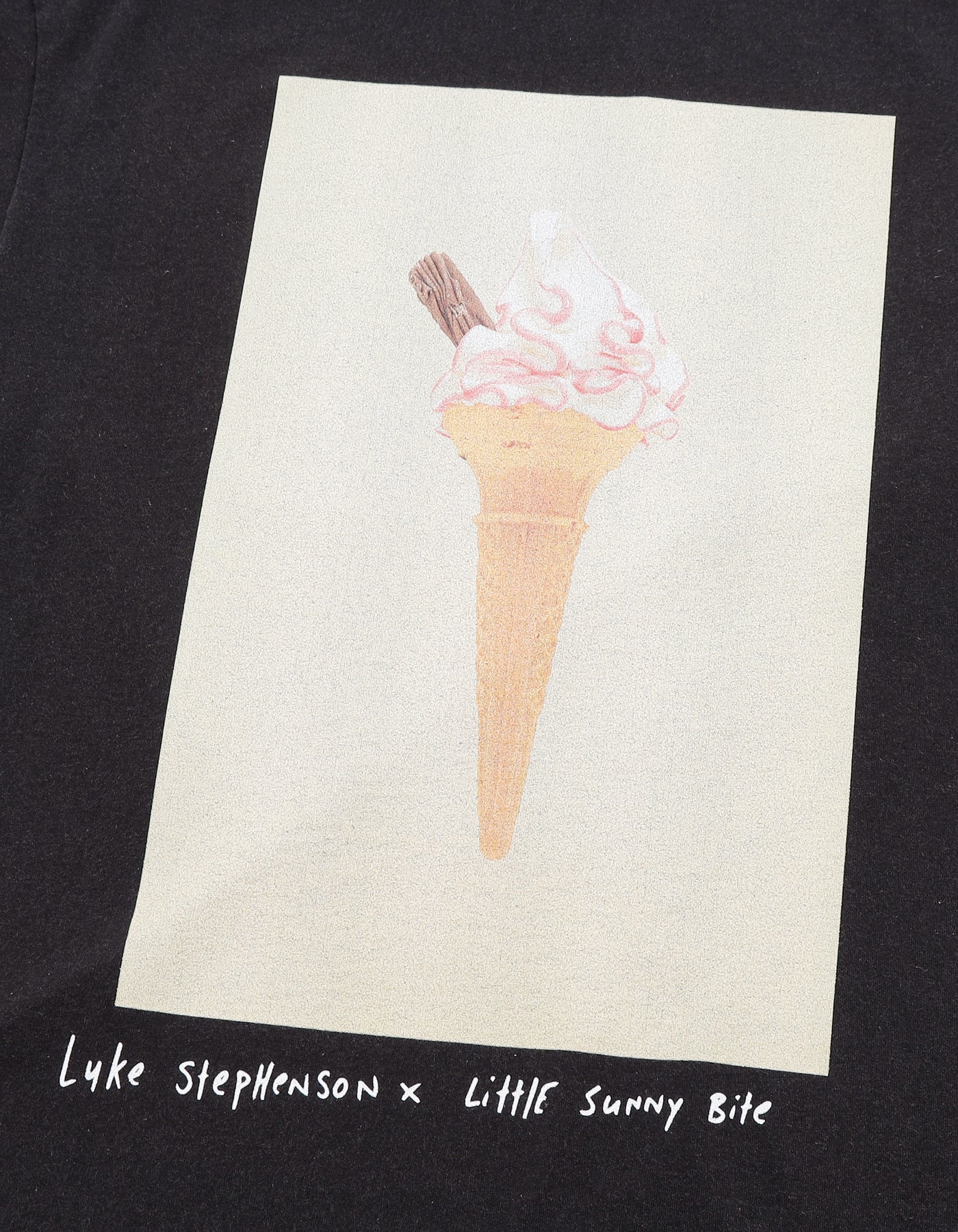 luke stephenson x little sunny bite Big ice cream tee / BLACK