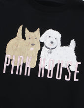 画像をギャラリービューアに読み込む, little sunny bite と pink house Dog print sweat top / BLACK