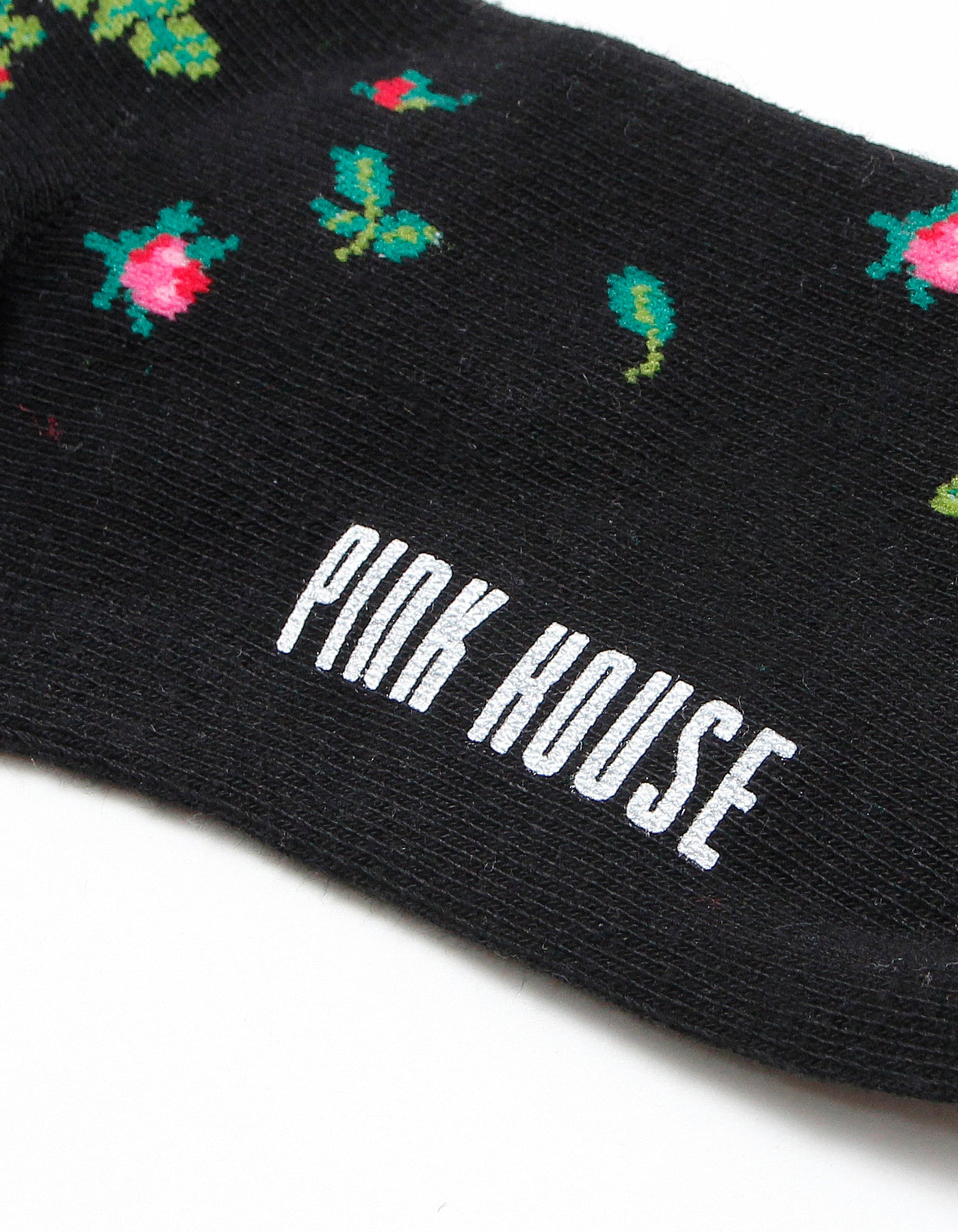 little sunny bite と pink house LSB floral socks / BLACK