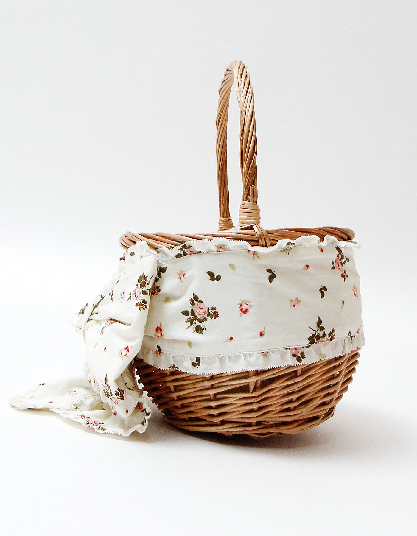 little sunny bite と pink house Ribbon basket bag / IVORY
