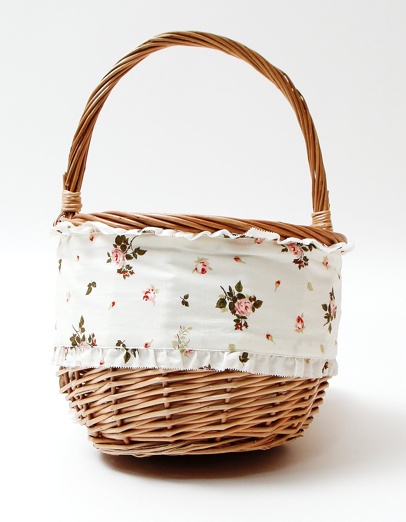 little sunny bite と pink house Ribbon basket bag / IVORY