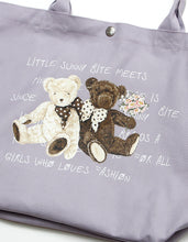 画像をギャラリービューアに読み込む, little sunny bite と pink house Bear message tote bag / LAVENDER