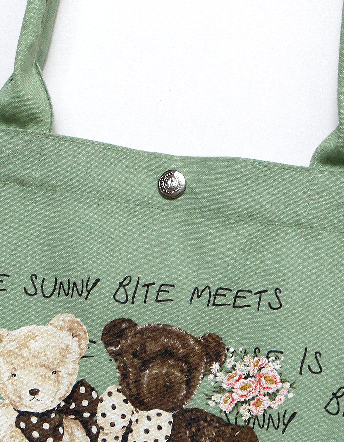 little sunny bite と pink house Bear message tote bag / HAKKA