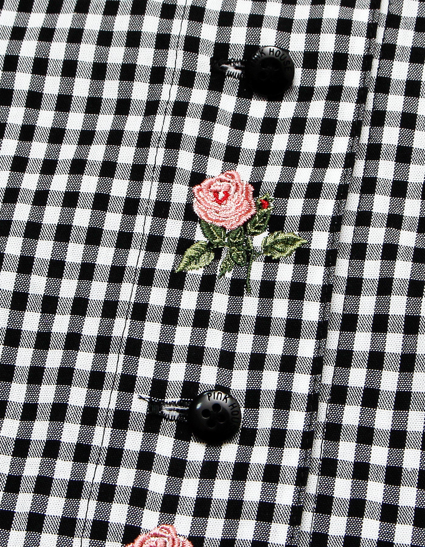 little sunny bite と pink house Check blouse / BLACK
