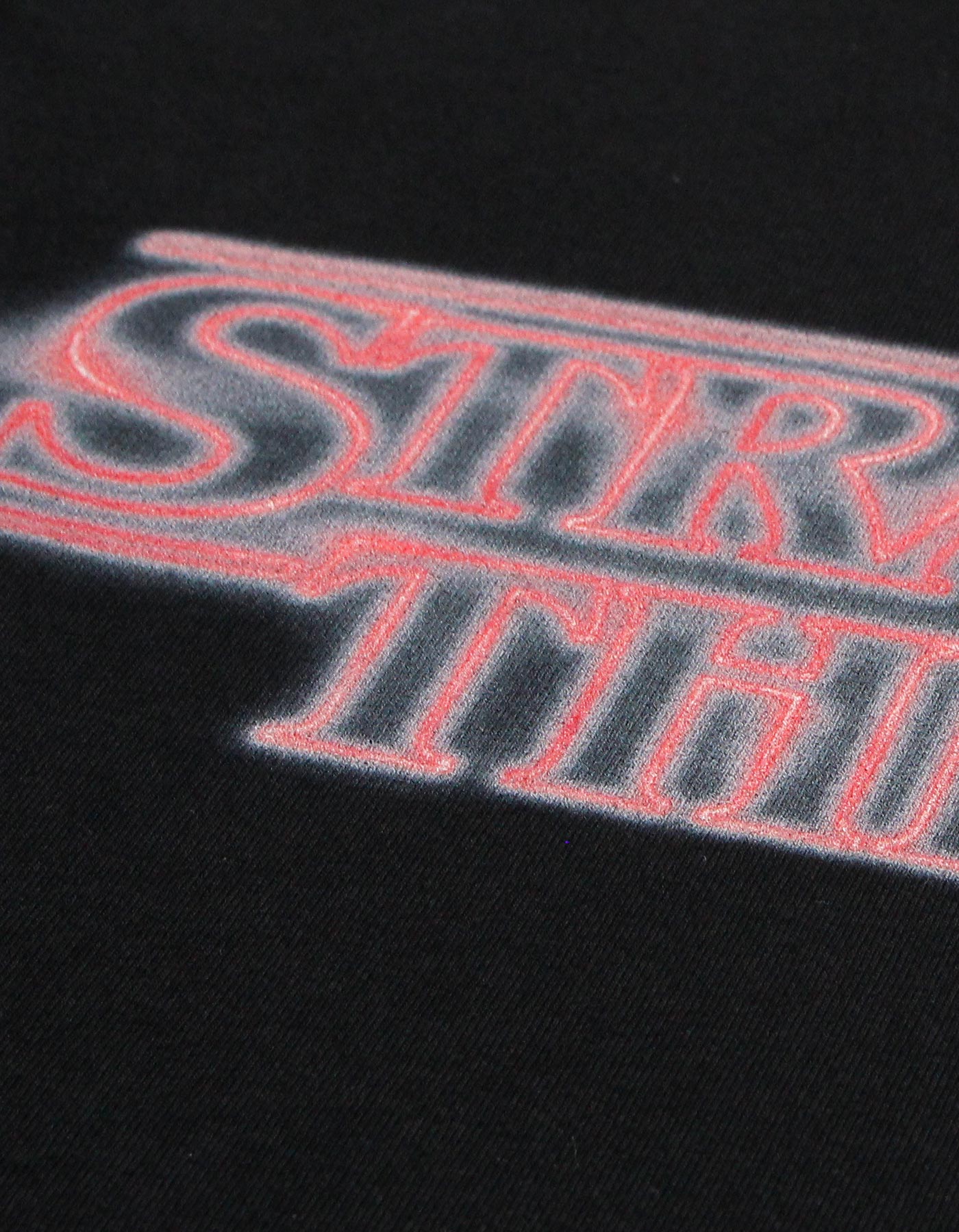 STRANGER THINGS × little sunny bite Logo long tee / BLACK