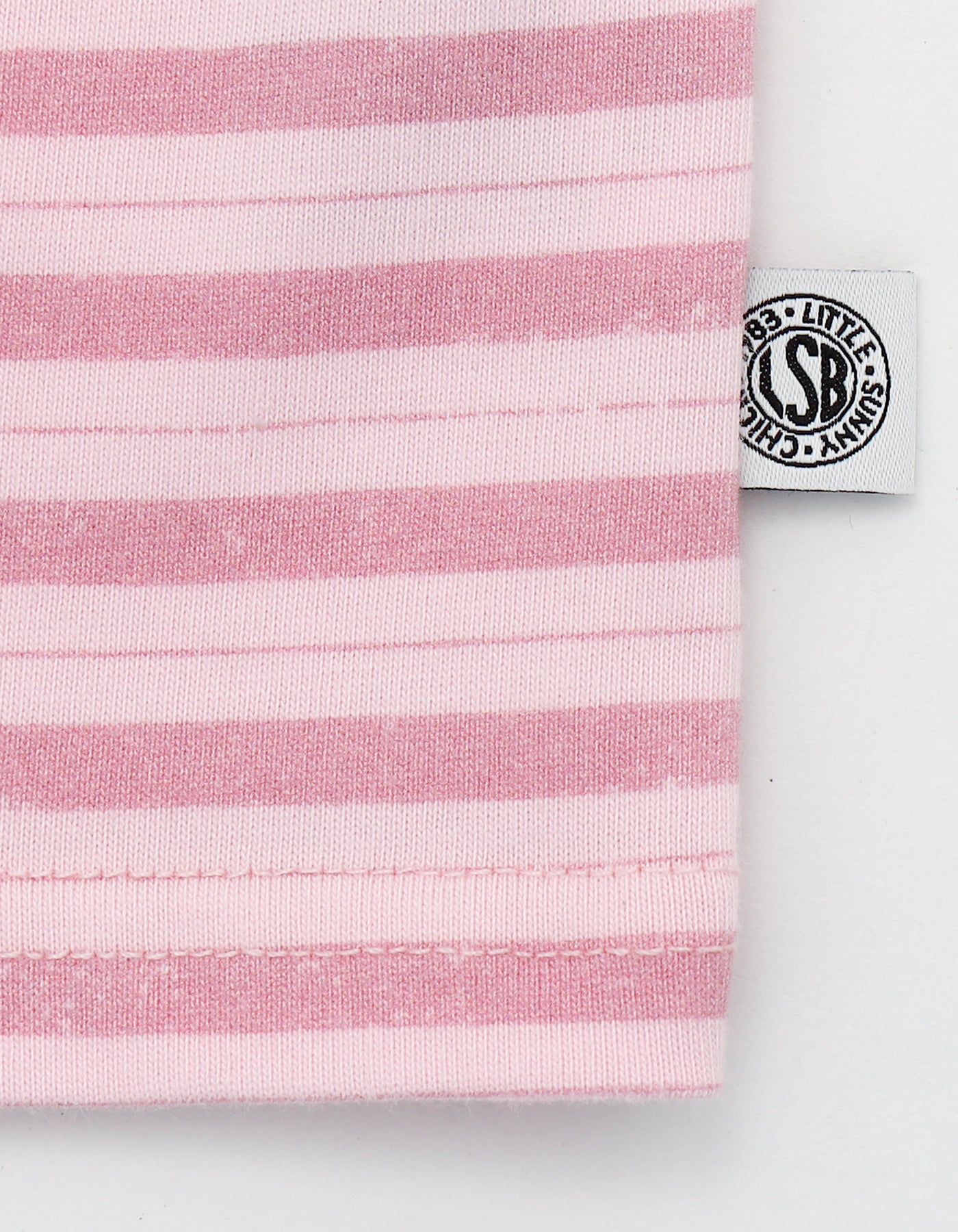 Stripe big long tee / PINK