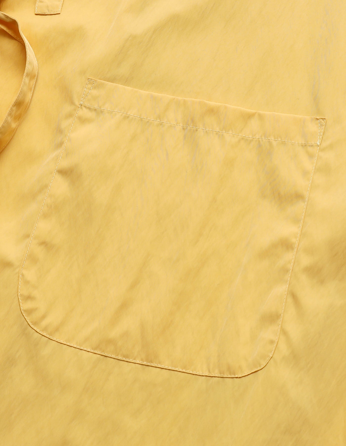Nylon long ribbon jacket / YELLOW