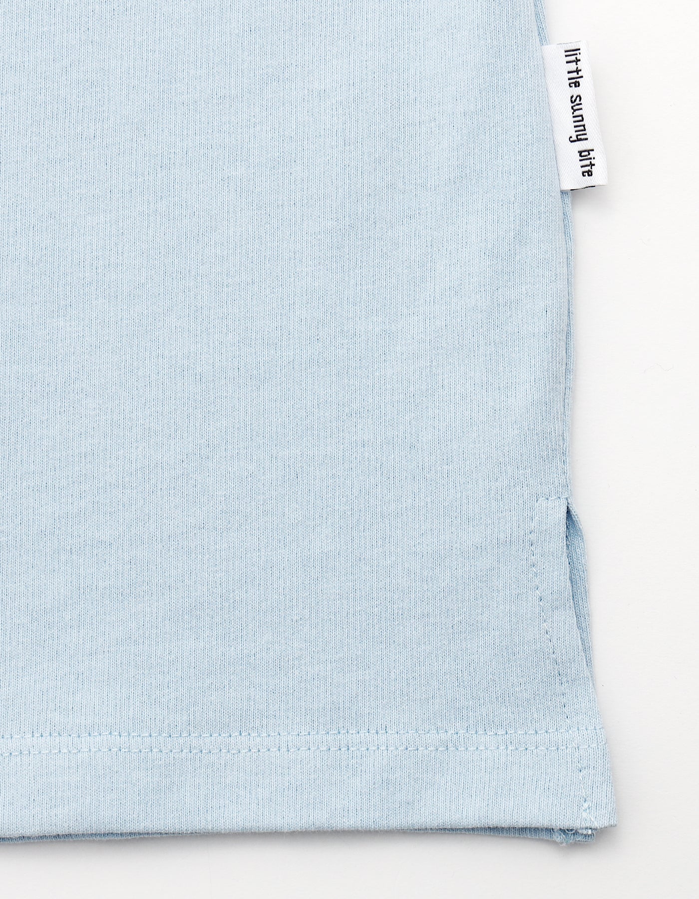 Frill collar long tee dress / BLUE