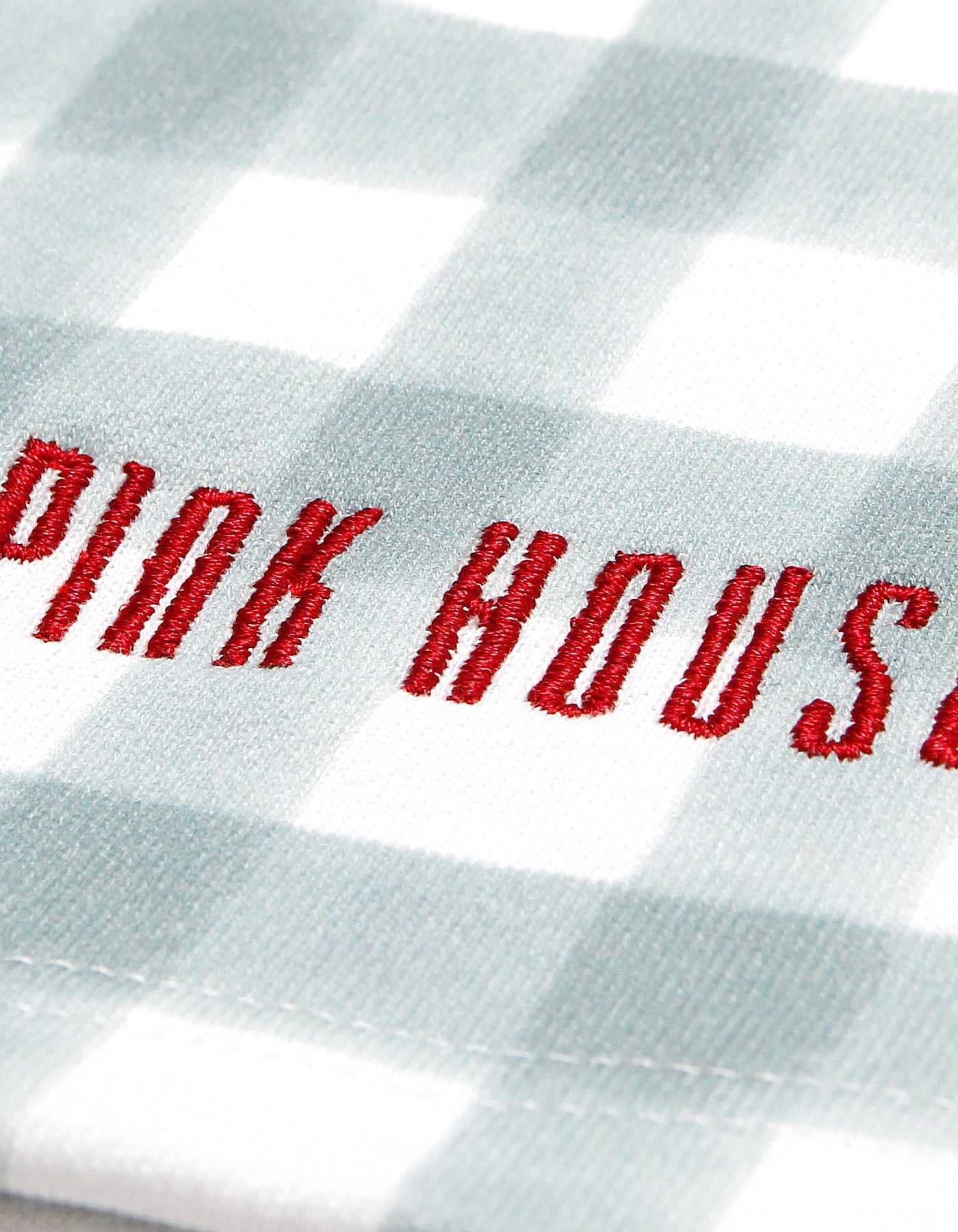 little sunny bite と pink house Hand drawing checker pants / HAKKA