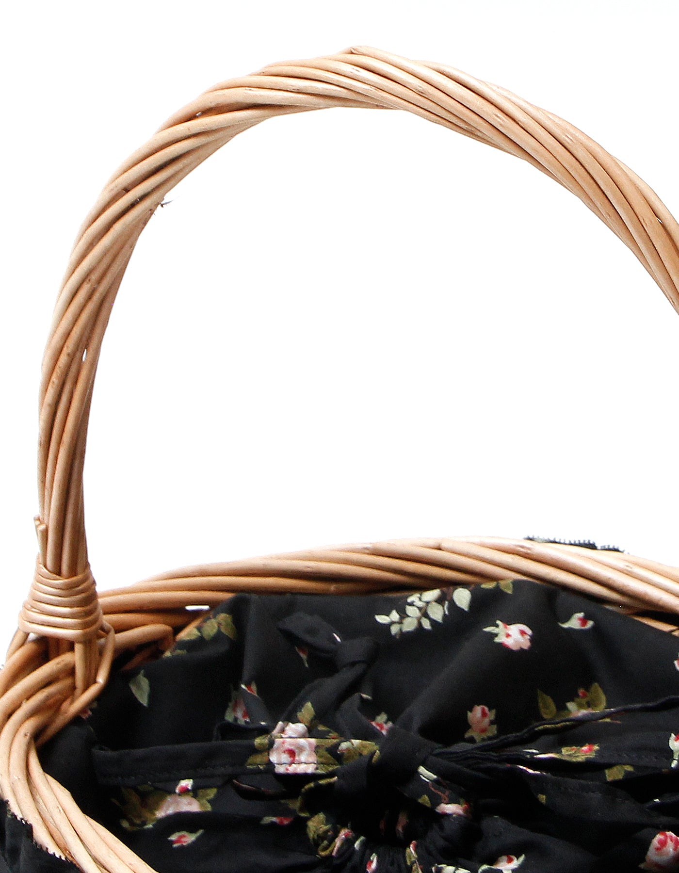 little sunny bite と pink house Ribbon basket bag / BLACK