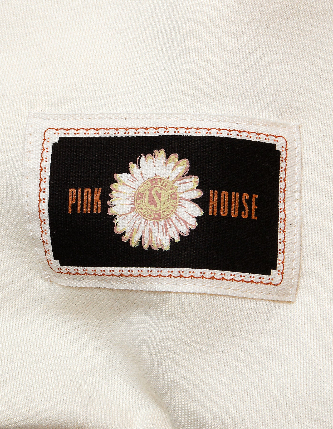 little sunny bite と pink house Dog print sweat top / WHITE
