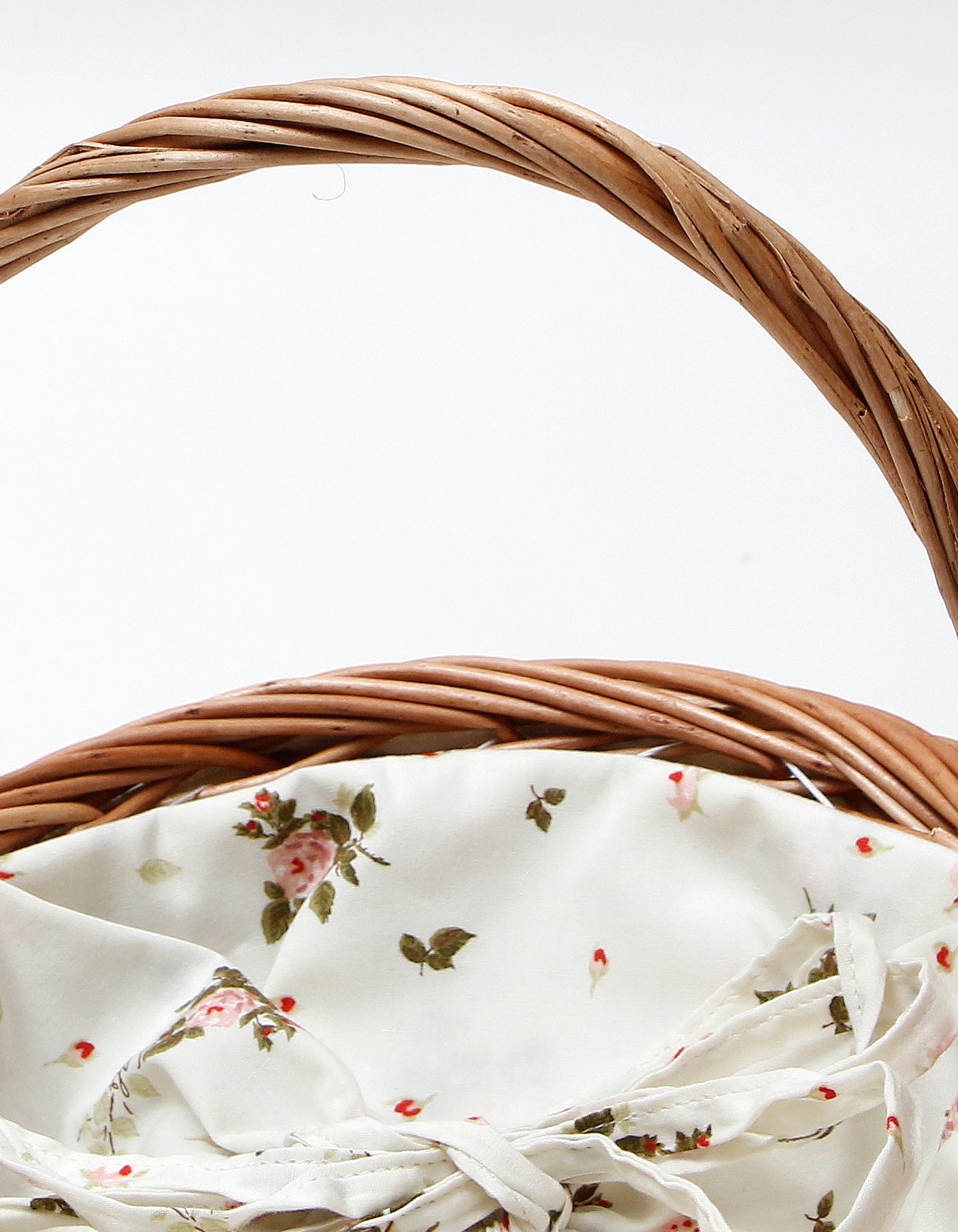little sunny bite と pink house Ribbon basket bag / IVORY