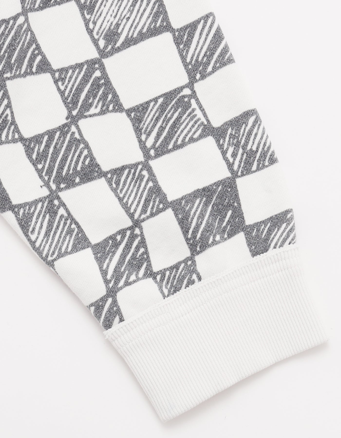 Checker sweat top / WHITE